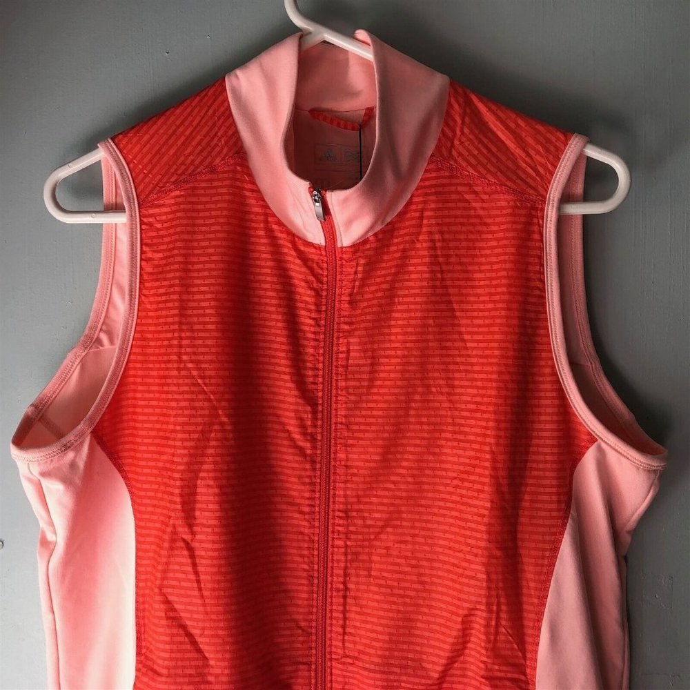 Women's Adidas Golf Technical Lightweight Wind Vest Haze Coral Medium NEW - Picture 7 of 7